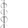 Moderne Trio LED Stehleuchte Sequence, Aluminium gebürstet, spiralförmiges Design.