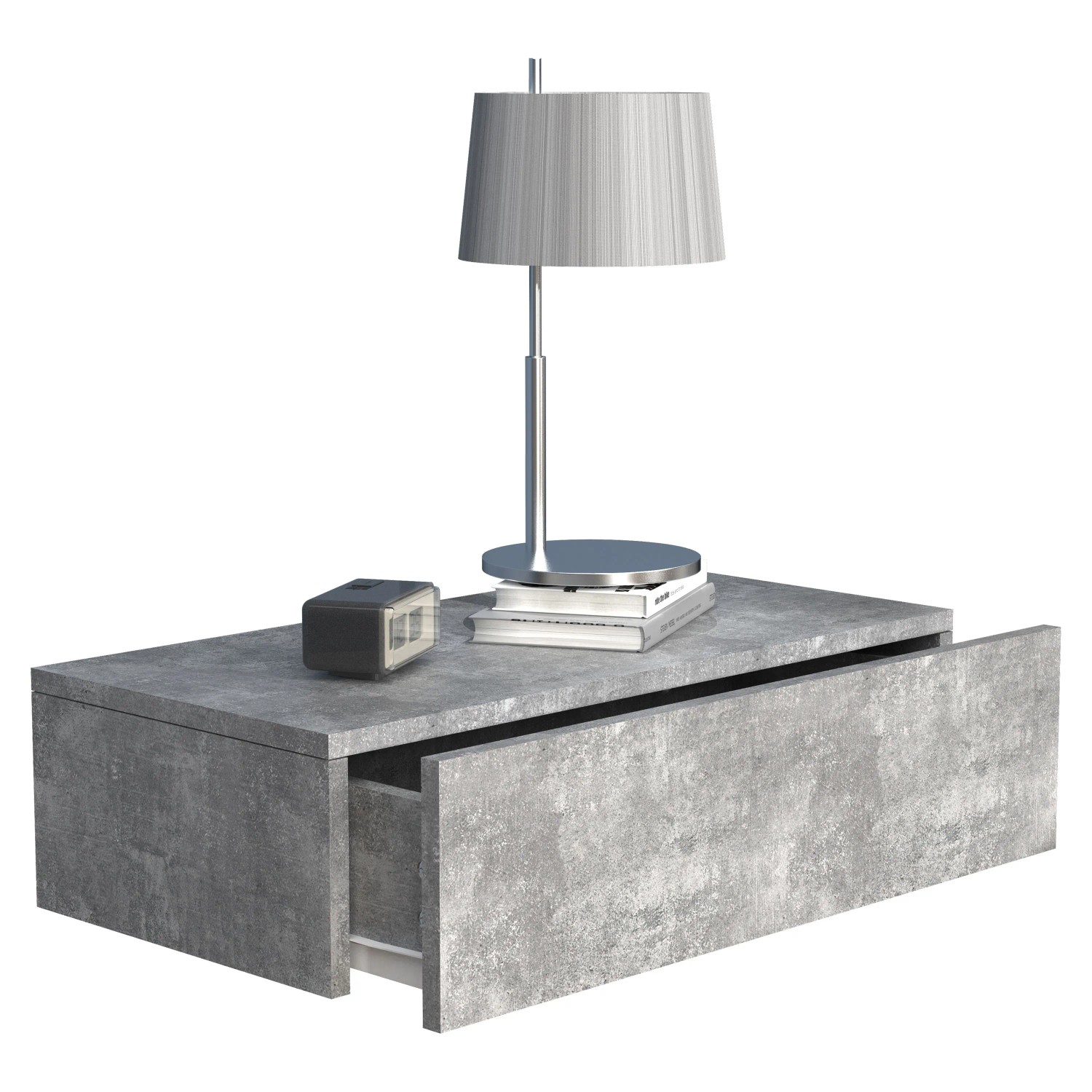 VCM Nachttisch Usal Beton-Grau