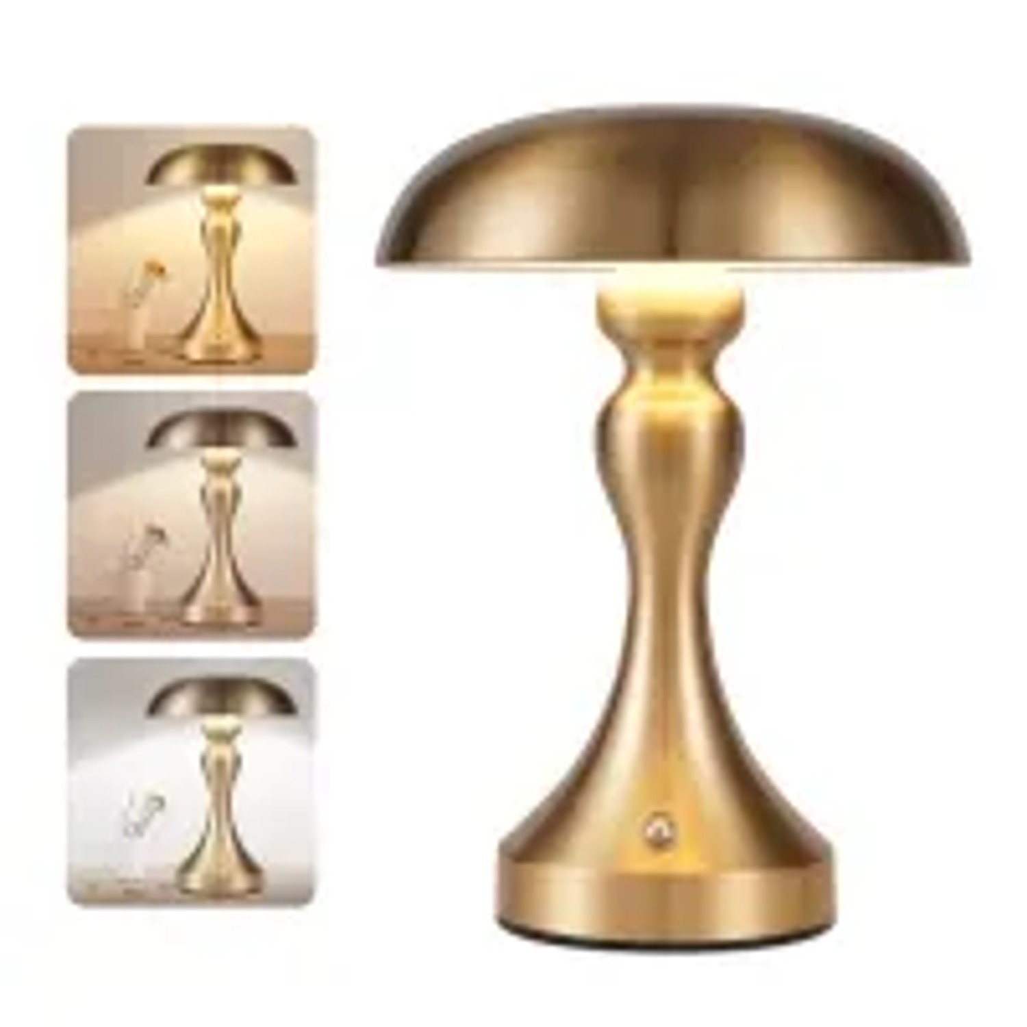 NETTLIFE LED Tischlampe aus Metall L22cm Gold