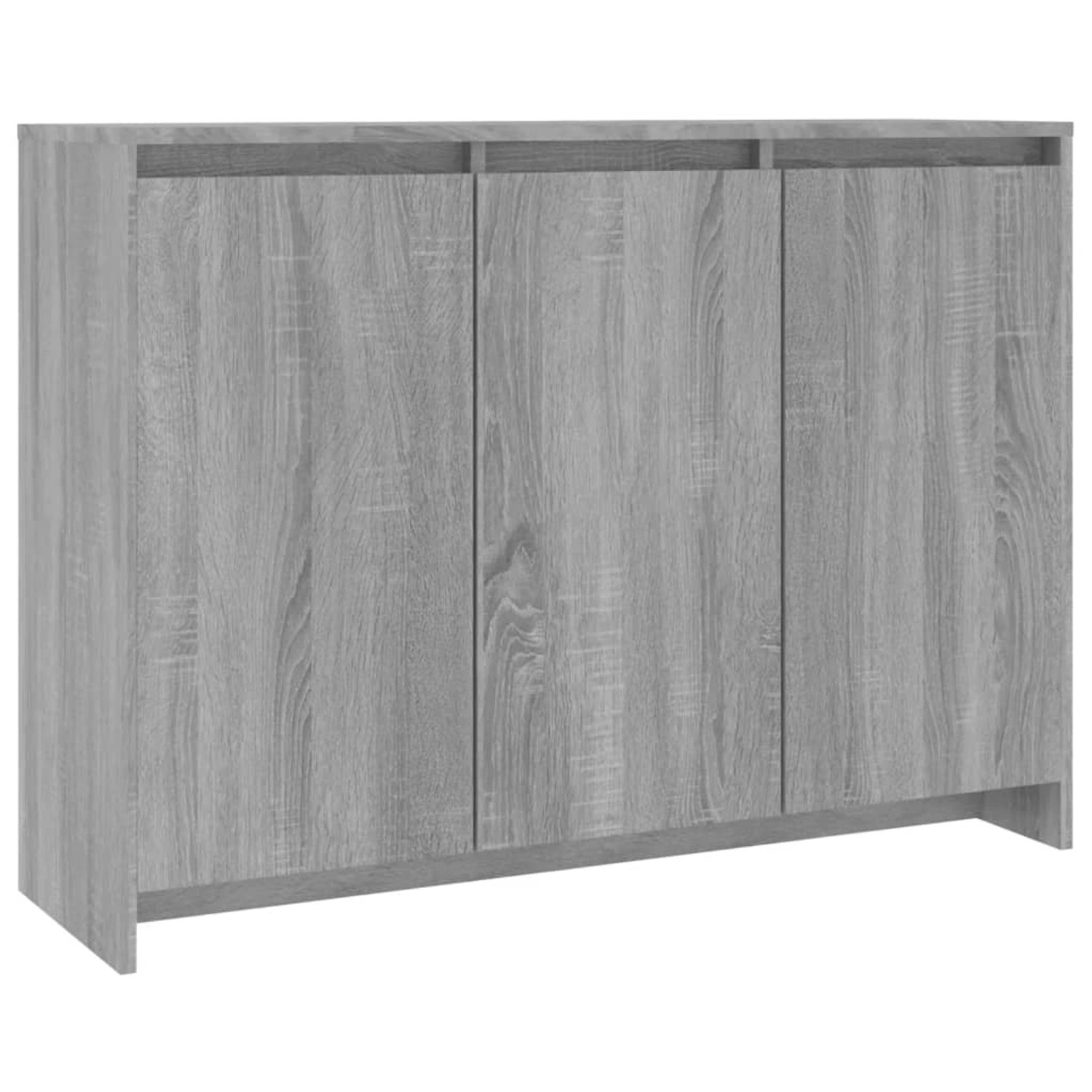 vidaXL Sideboard Grau Sonoma 102x33x75 cm Holzwerkstoff 813015