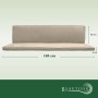 Beautissu Hollywoodschaukelauflage Natur, 180x50x6cm. Set aus Sitz- und Rückenpolster für 3-Sitzer Gartenschaukel.