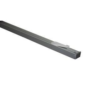 Gardinia Vorhangschiene Lucy, 1-läufig, silber, mit Zubehör.