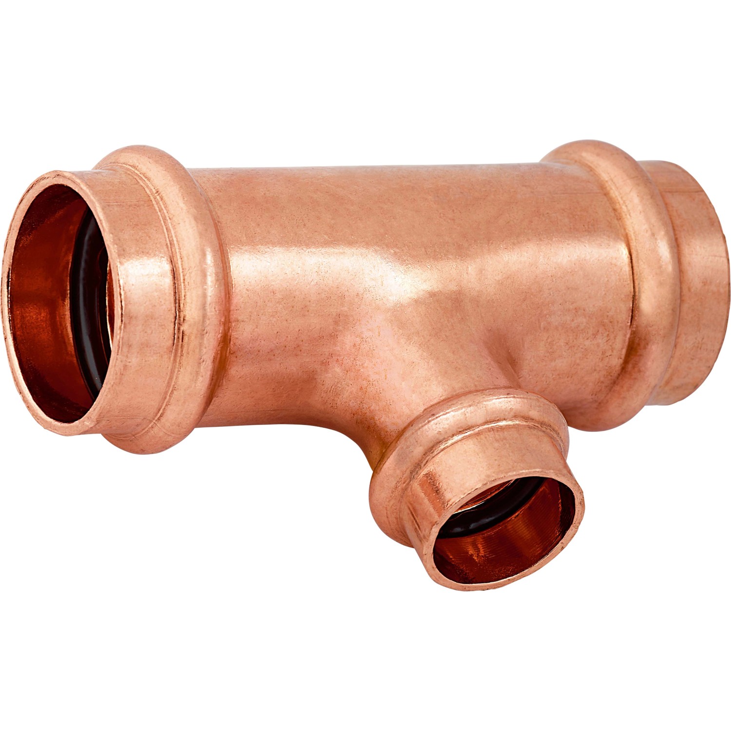 Press-Reduzier-T-Stück Ø 28 mm x Ø 15 mm x Ø 28 mm Kupfer