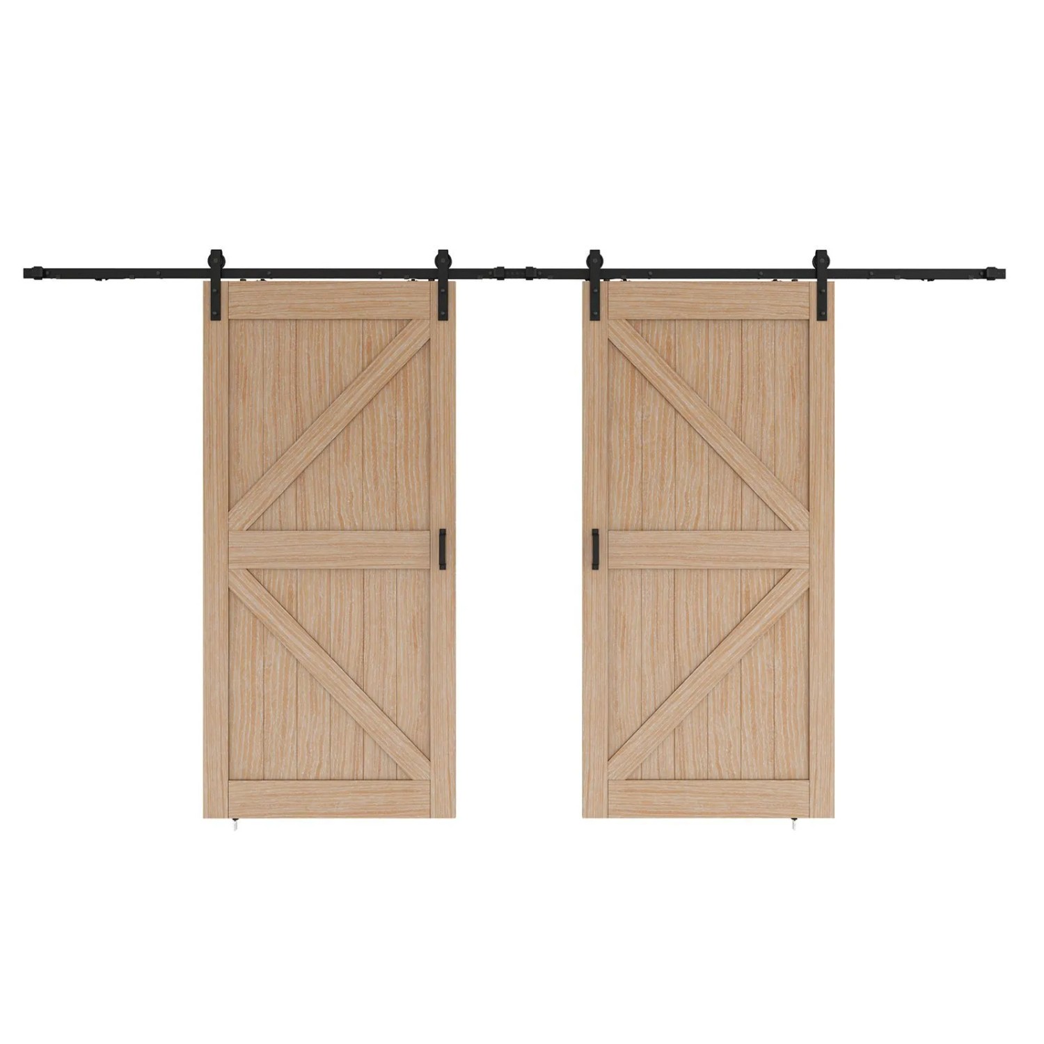 inova Holzschiebetür Eiche 2050 x 2150 mm Komplettset Schwarz inkl. 2Seitig günstig online kaufen