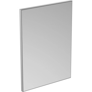 Ideal Standard Spiegel Mirror&Light, 50x70 cm, mit schmalem Rahmen in Aluminiumoptik.