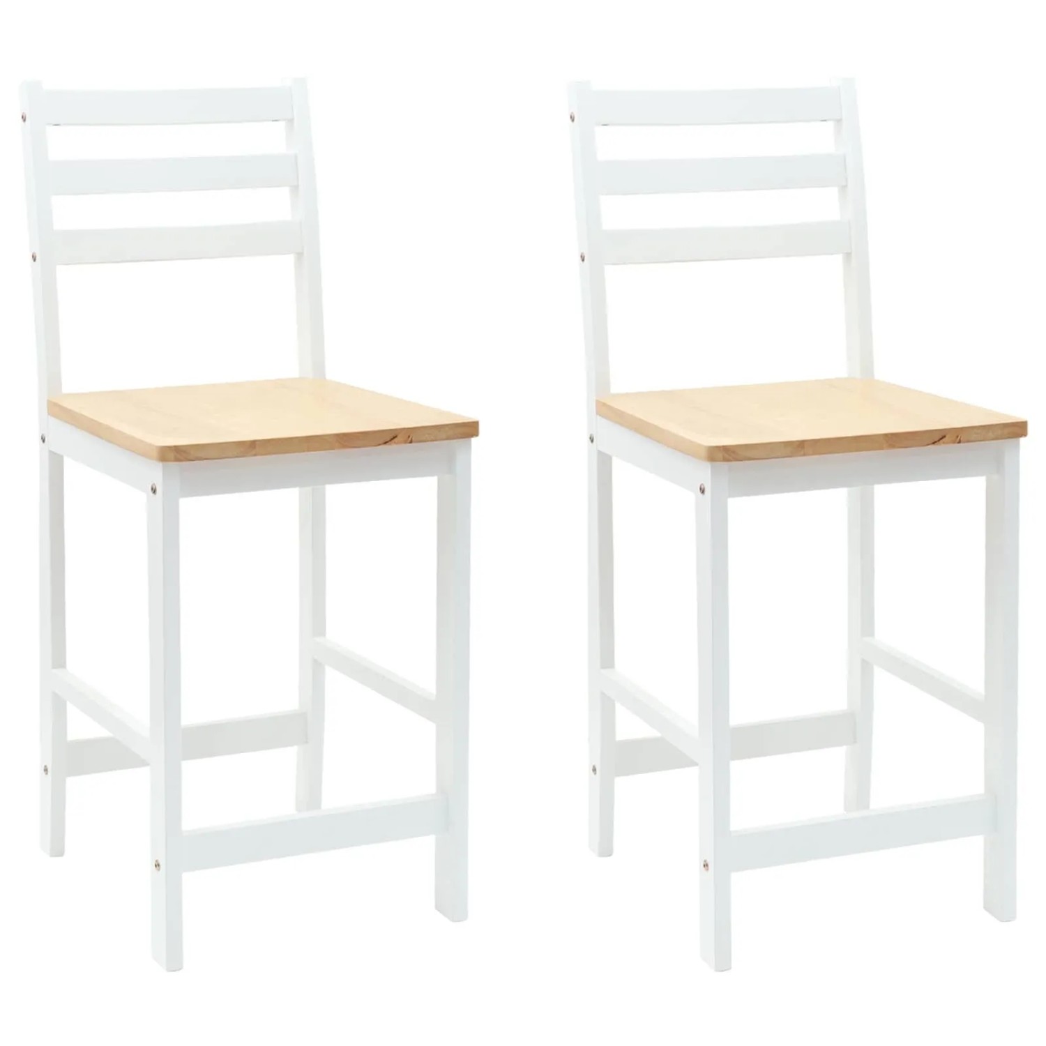 vidaXL Esszimmerstühle 2 Stk Weiß 40 x 47,5 x 99,5 cm 42020470