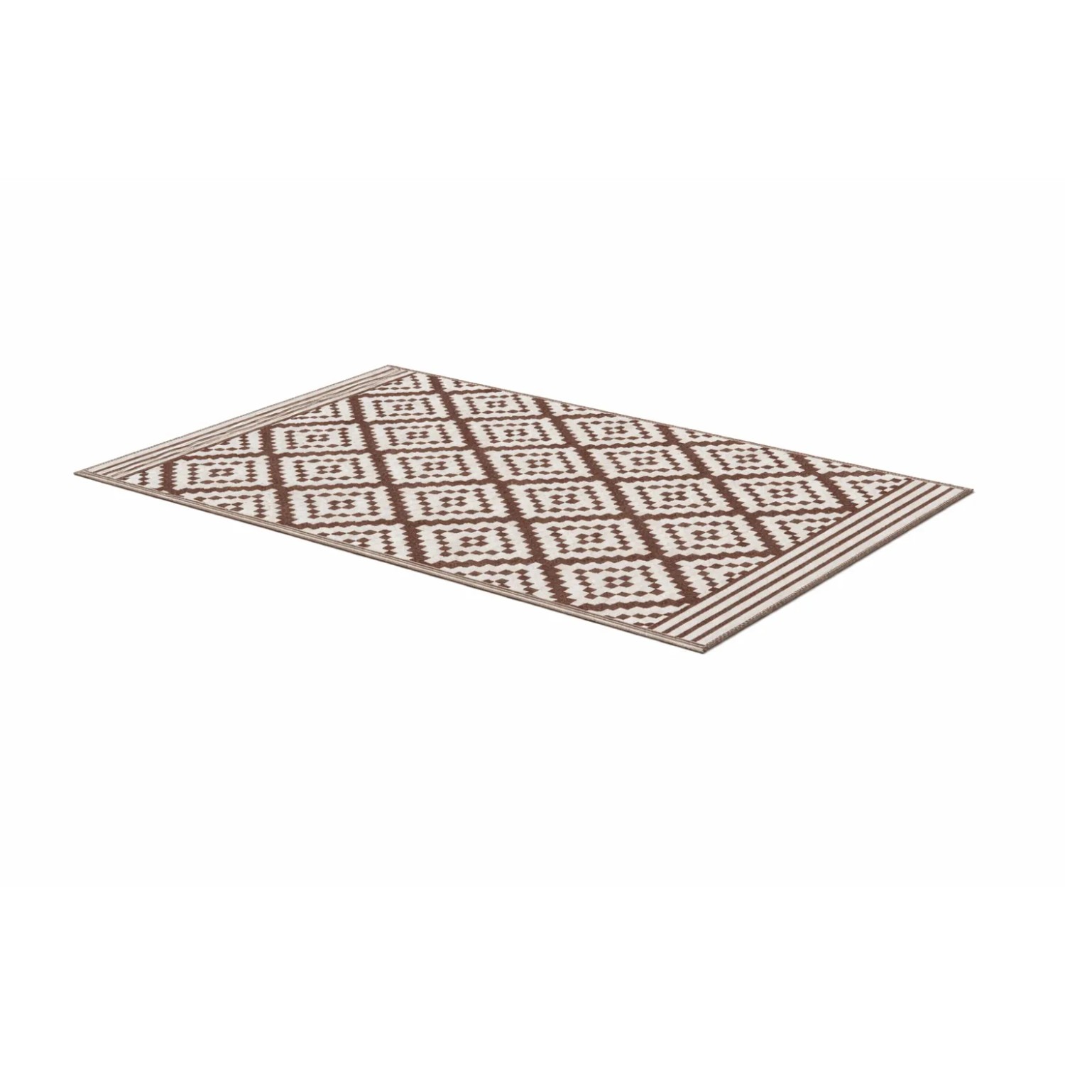 Jet-Line Outdoorteppich Austin Braun mit Geometrischen Mustern 150 x 240 cm