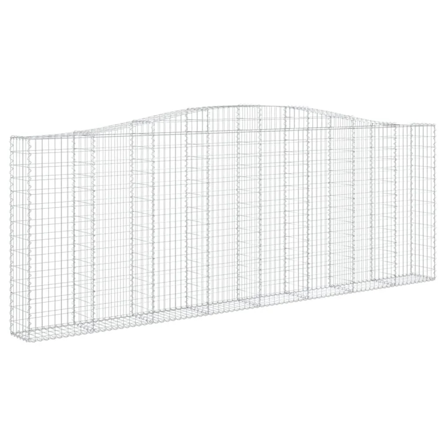 vidaXL Gabionen mit Hochbogen 3 Stk 400x30x140/160cm Verzinktes Eisen 3145853
