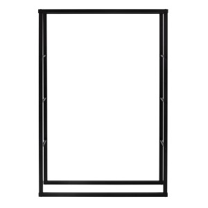 ML-Design Kaminholzregal, 100x150x25cm, rechteckig, schwarz, Metall, für Innen und Außen.