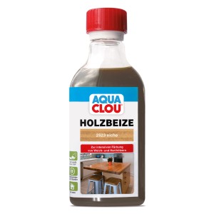 Aqua Clou Holzbeize Eiche, 250ml Flasche. Ideal zum Färben von Holz.