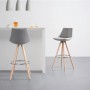 Bessagi Home Barhocker Nelo Grau Webstoff Gepolstert_6