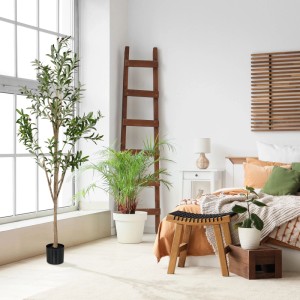Relaxdays Olivenbaum Kunststoff Grün Pflegeleicht 150 cm 2,6 kg