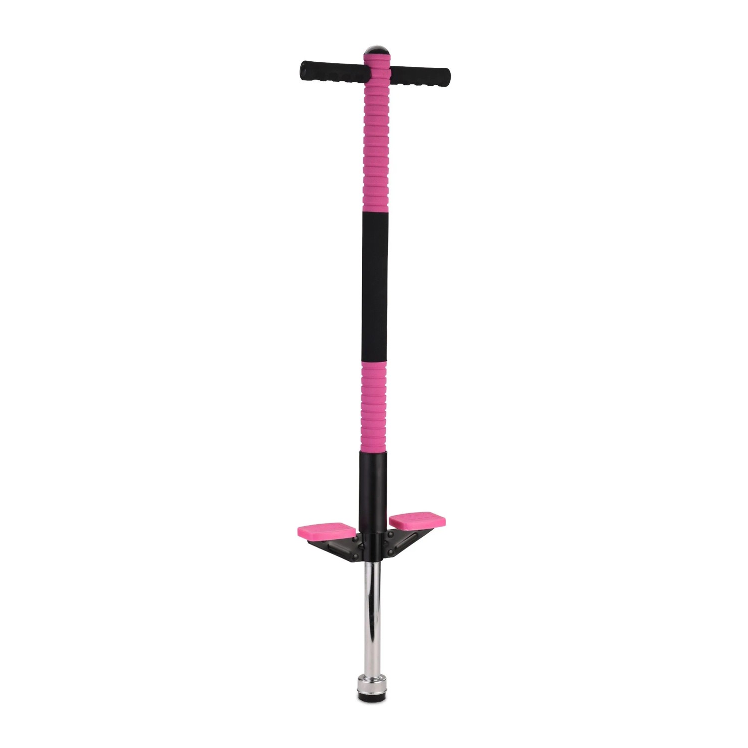 Relaxdays Pogo Stick Edelstahl Pink Rutschfest bis 35 kg 95 cm x 24 cm x 6 cm 1,6 kg