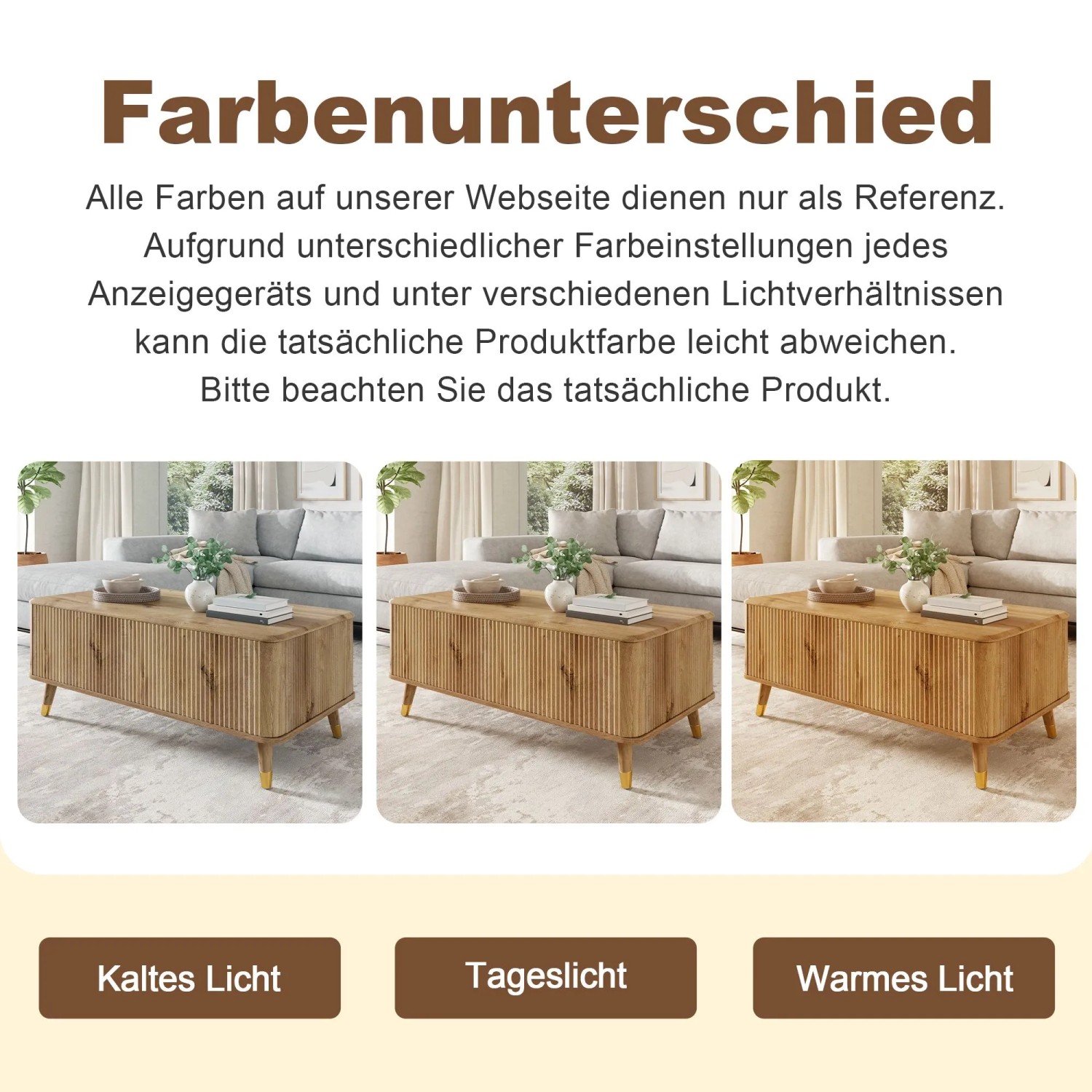 Merax Couchtisch Höhenverstellbar Wellenoptik Stauraum Holzoptik_9