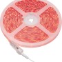 Aufgerolltes 10 m LED-Flexband RGB mit Fernbedienung, leuchtend rot.