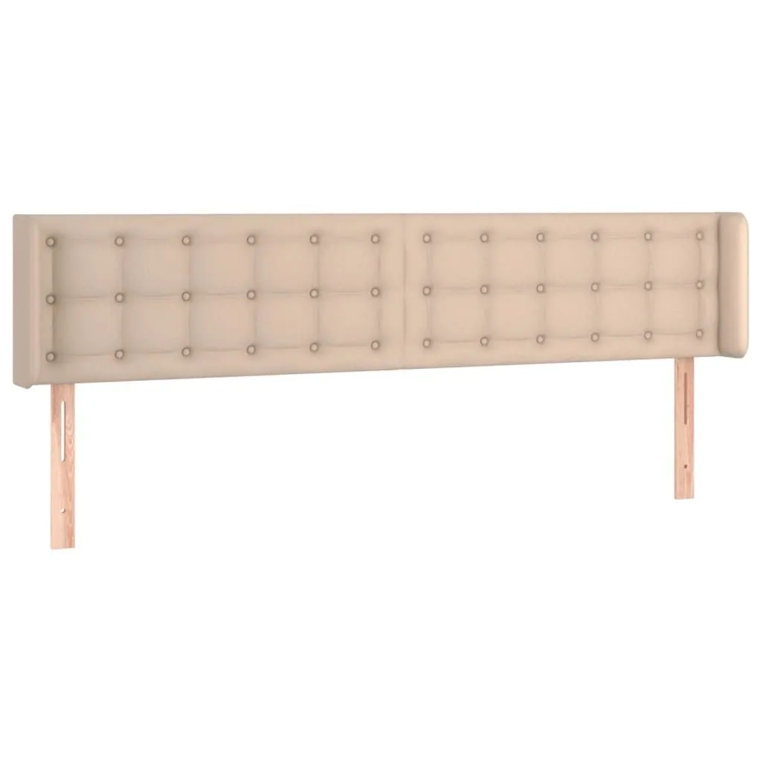 vidaXL Kopfteil mit Ohren Cappuccino-Braun 163x16x78/88 cm Kunstleder 3118869