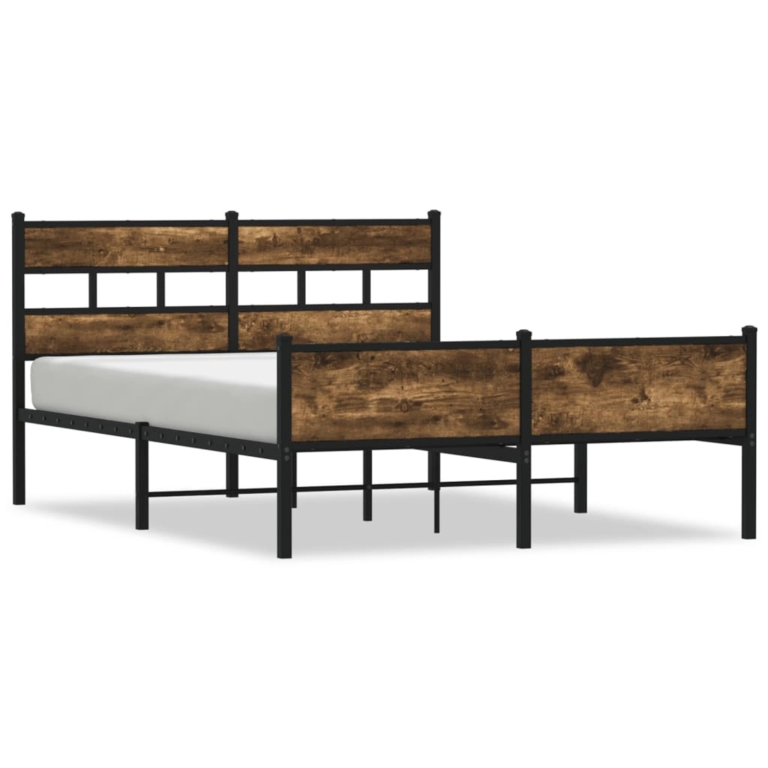 vidaXL Bettgestell ohne Matratze Räuchereiche 140x200 cm Holzwerkstoff 4017 günstig online kaufen