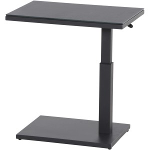 Rechteckiger, anthrazitfarbener Siena Garden Gartentisch (40x60 cm) mit Glasplatte und Aluminiumgestell.