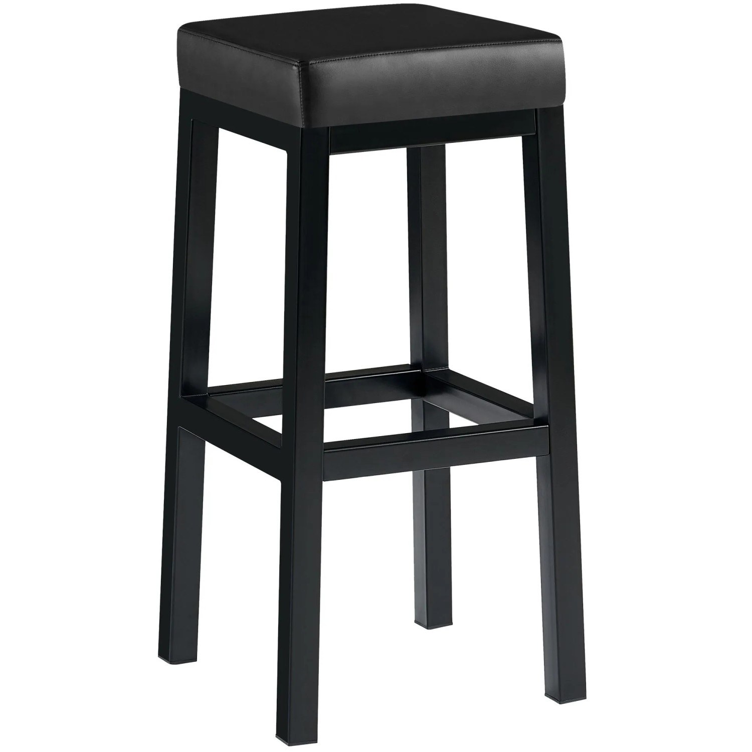 CLP Barhocker Taylor Sitzhöhe 83 cm Metallgestell Schwarz Schwarz/Kunstleder