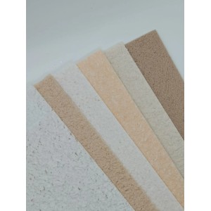 Floxxan Baumwollputz California 217 in Gold und anderen Farben. Dekorative Tapeten Muster.