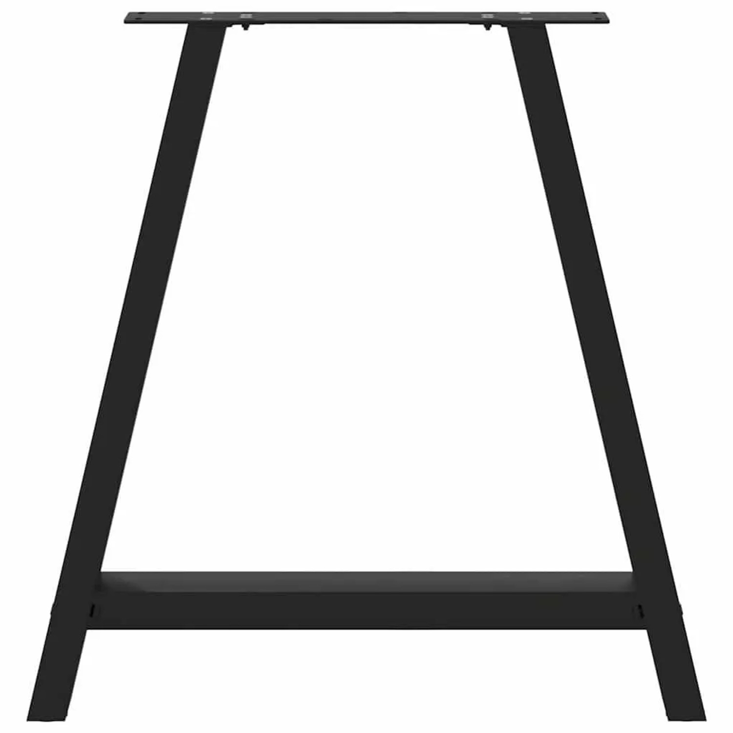 Schwarze vidaXL Esstischbeine in A-Form, 2er Set, aus Stahl. Ideal für DIY-Tische.
