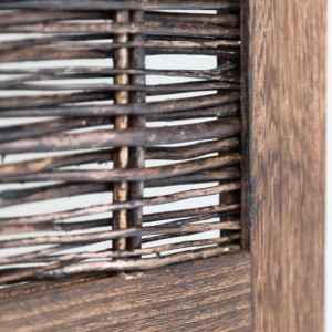 Homestyle4u 3-tlg. Paravent in Braun 120x170 cm 1247