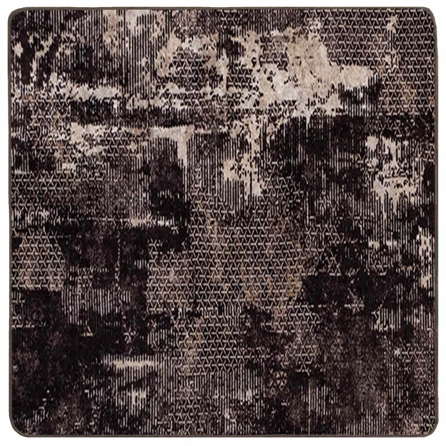 vidaXL Teppichläufer MARSA Schwarz 100 x 100 cm Polyester und PVC 42023380