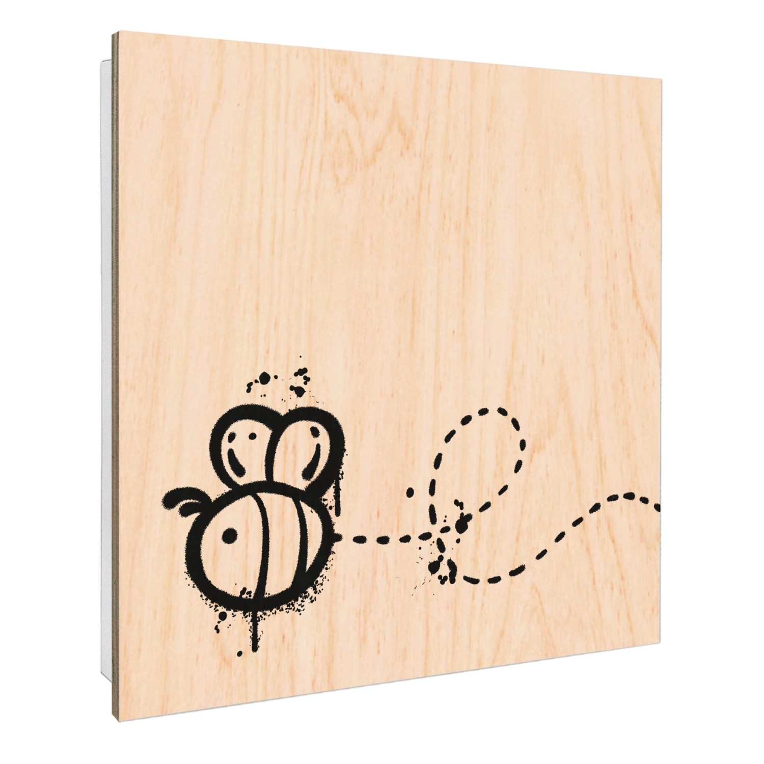 Banjado Schlüsselkasten mit Holzfront 30x30cm Weiß Scharnier Links 50 Haken günstig online kaufen