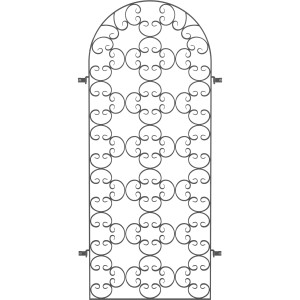 Eleo Rankgitter Rosa, 190x82 cm, pulverbeschichtet, für Pavillon Siena, Kletterhilfe, Zubehör für Lauben & Pavillons