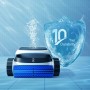 Ecovacs Poolroboter Ultramarine P1, weiß-blau, mit Reinigungsfunktion im Pool.