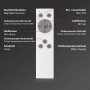 Fernbedienung für Brilo WiFi Deckenleuchte Slim Smart, zur Steuerung von Farbtemperatur, Helligkeit und Timer.