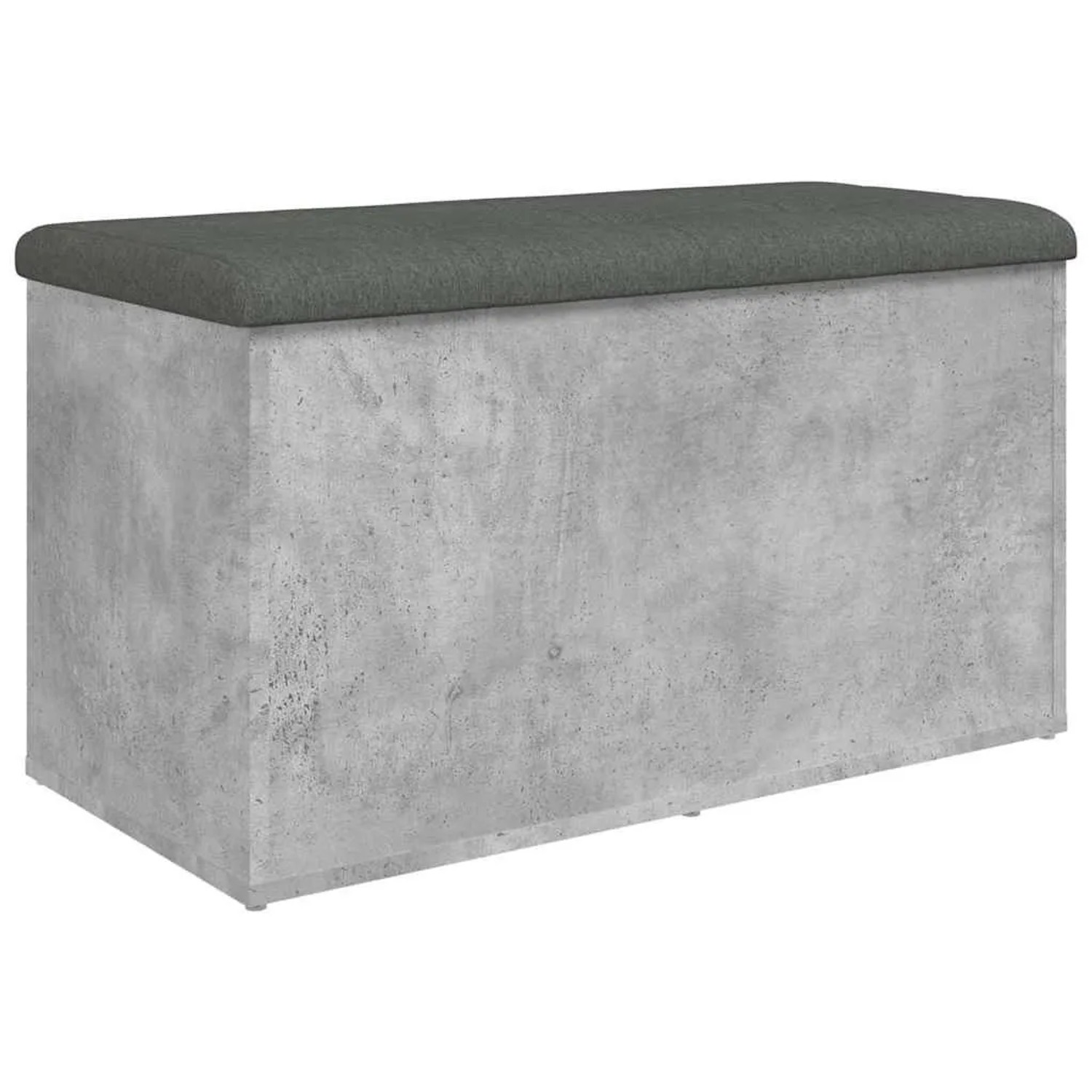 DELUKE Sitzbank JONA Mit Stauraum Betongrau 82x42x45cm Aufbewahrungsbank Flurbank Garderobenbank