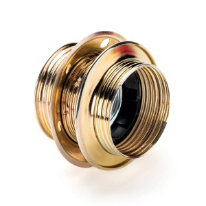 Messingfarbener E27 Schraubring aus Metall für Lampen & Leuchten.