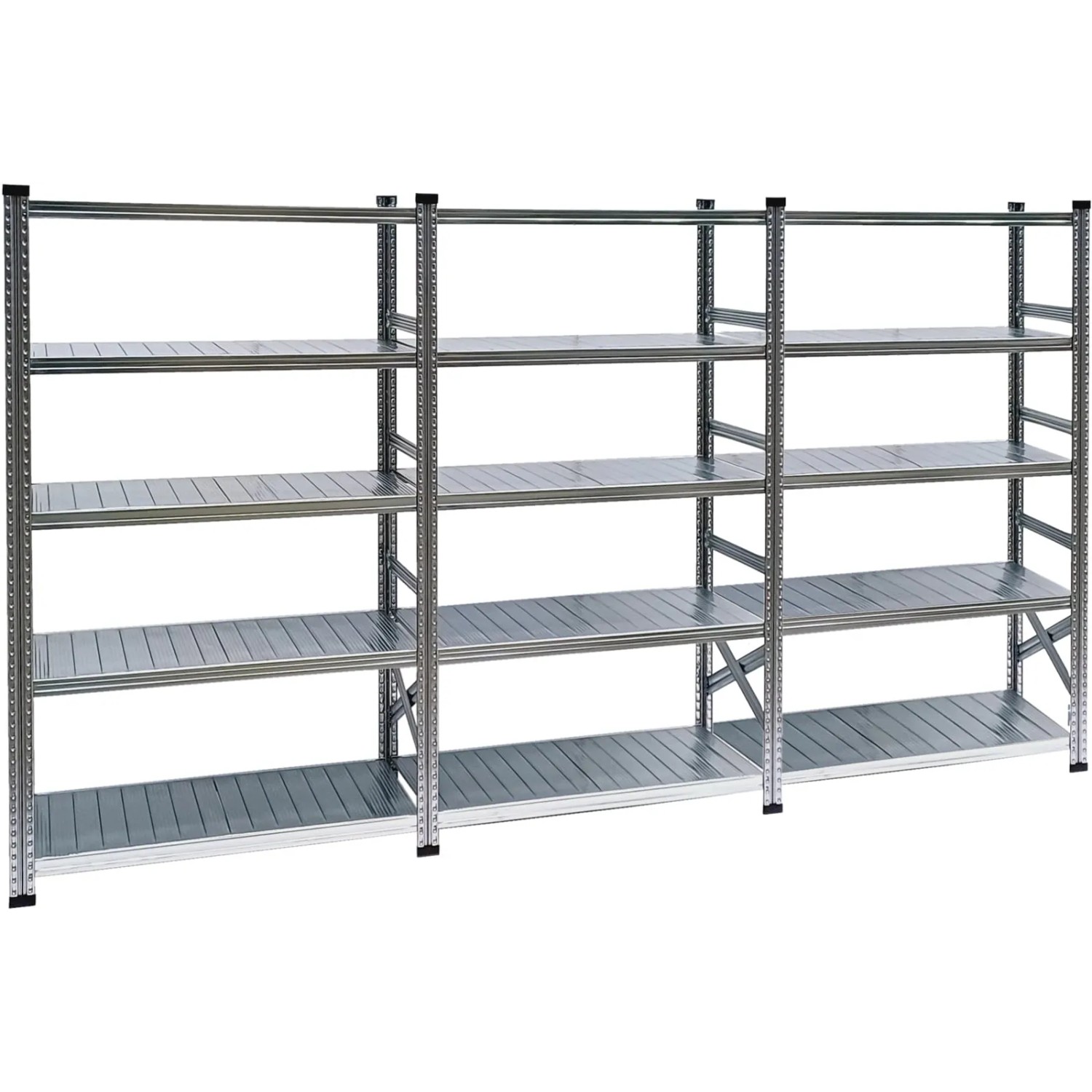PROREGAL Fachbodenregal Proximo  Stecksystem 200 x 360 x 80 cm 5 Ebenen Fachlast 200 Beidseitig Verzinkt