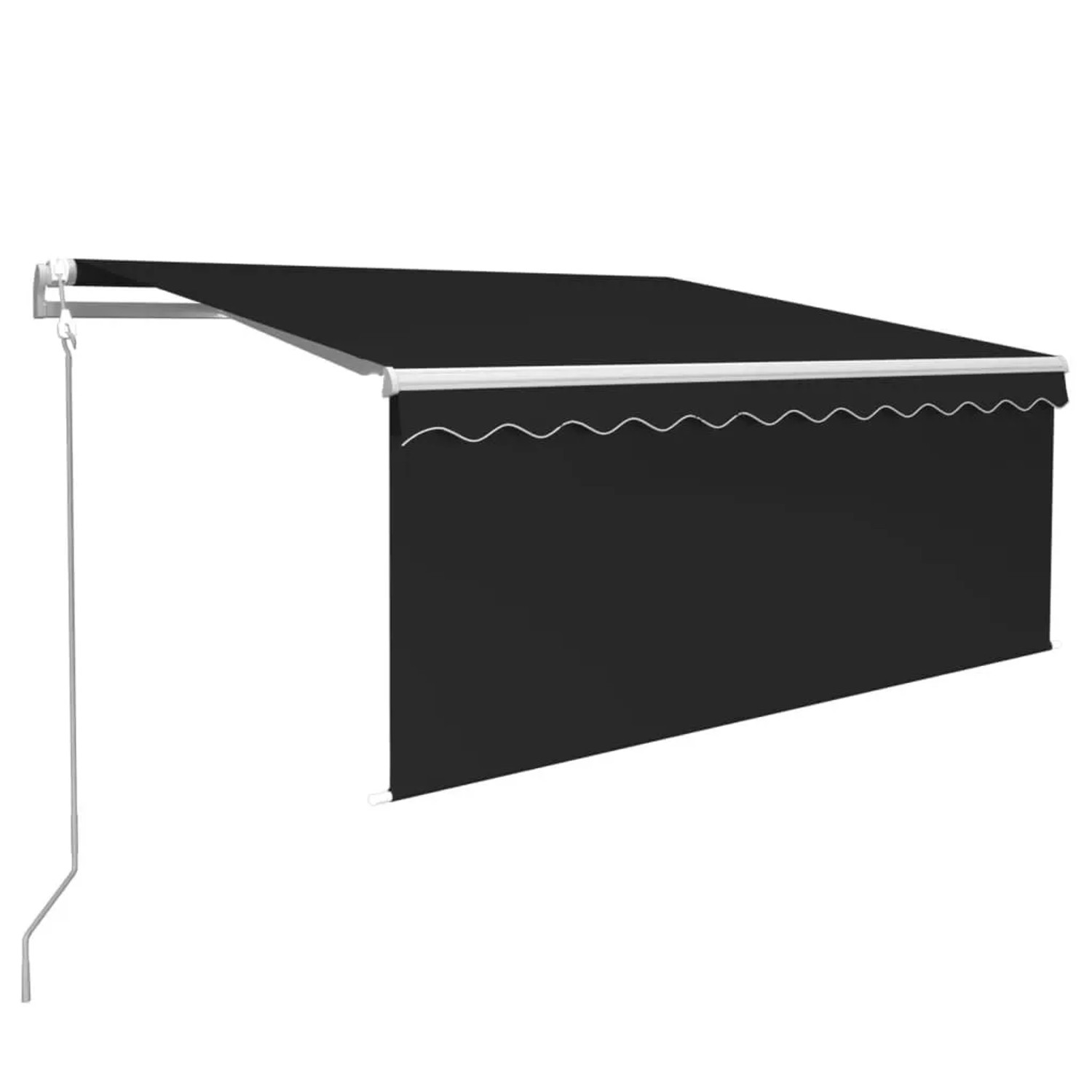 vidaXL Markise Automatisch mit Rollo LED Windsensor 3,5x2,5m Anthrazit 3069294