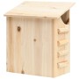 VidaXL Fledermauskasten aus Tannenholz, naturbelassen, mit Einfluglöchern und Landehilfe.