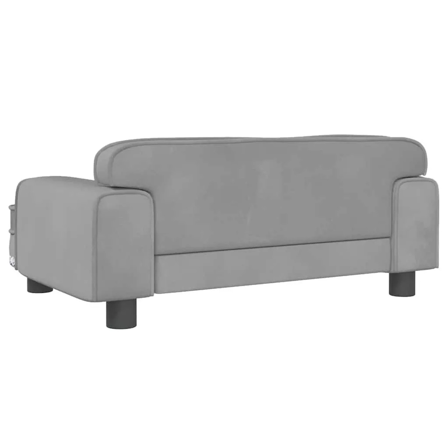 vidaXL Hundebett Hellgrau 70x45x30 cm Samt 171883_5
