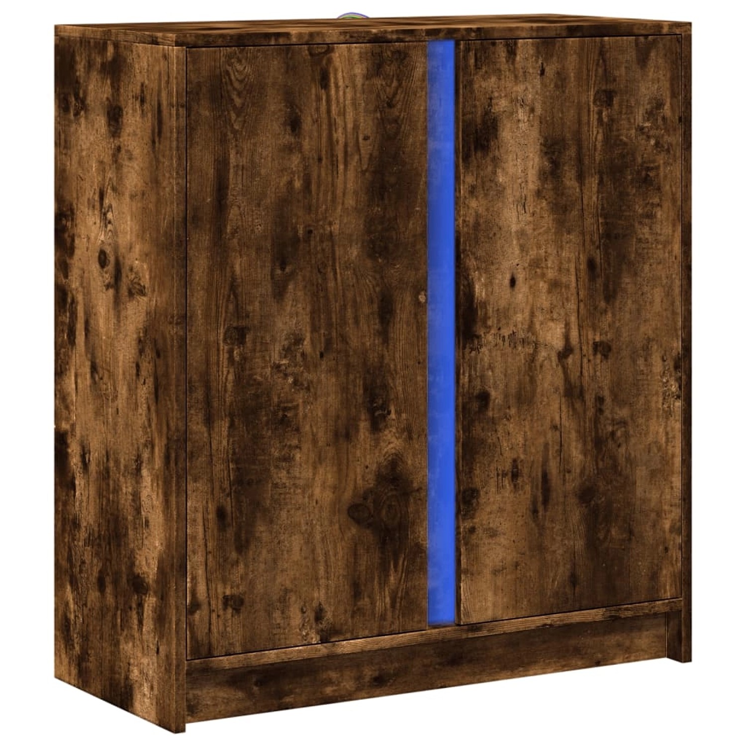 vidaXL LED-Sideboard Räuchereiche 77x34x85 cm Holzwerkstoff 852135