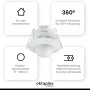 Oktaplex Sam 360° Infrarot Präsenzmelder 2er Set, Unterputz Bewegungsmelder in Weiß.