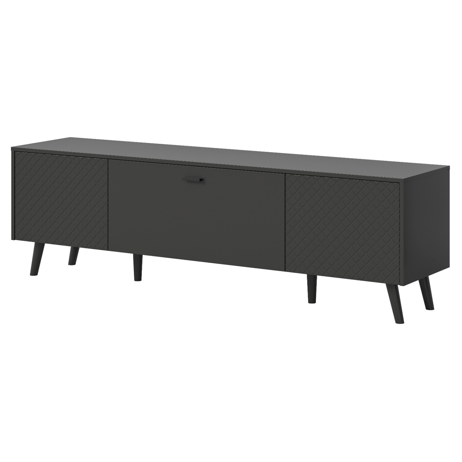 Inn.Furn TV-Lowboard in Grau Matt 185 x 55 cm Madea günstig online kaufen