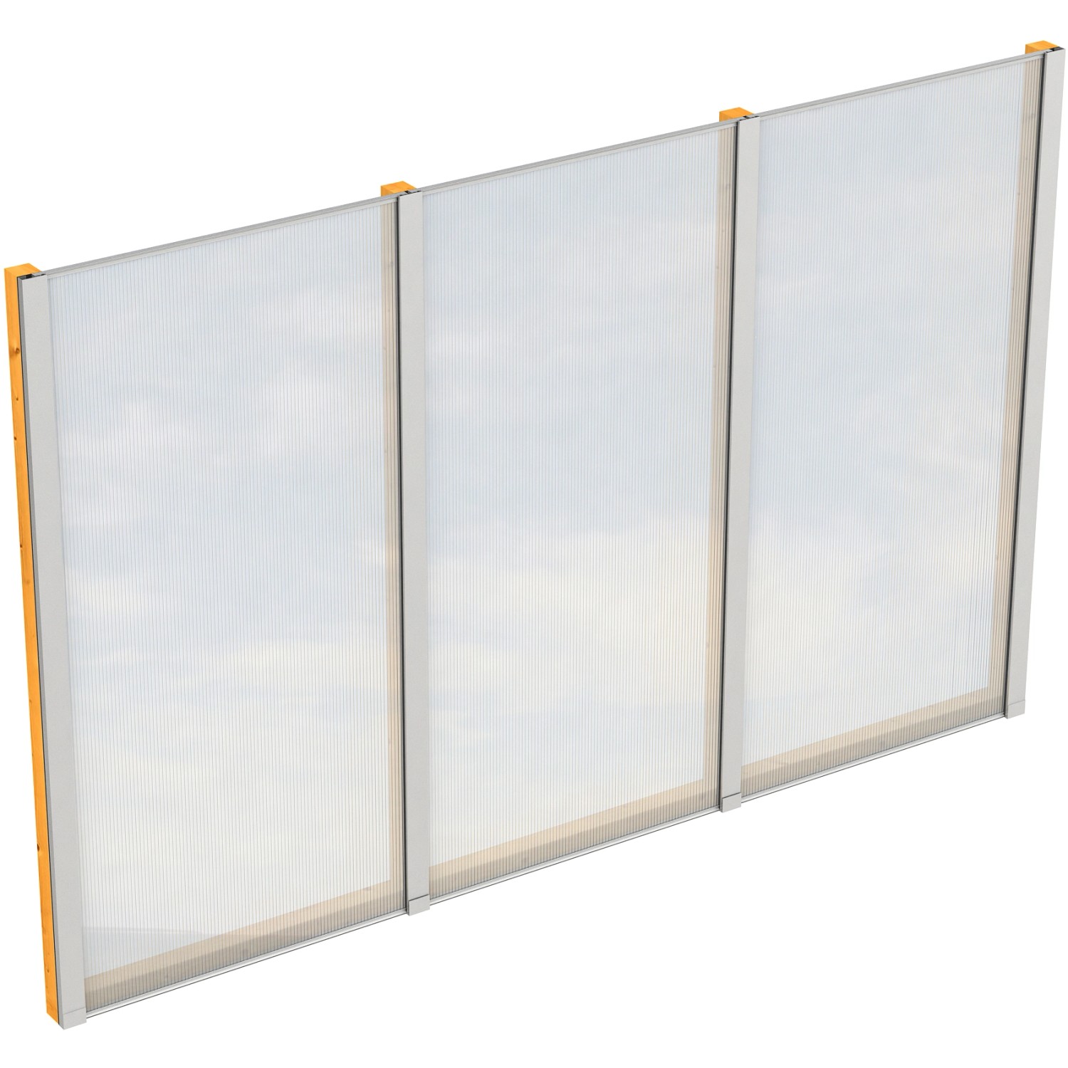 Skan Holz Seitenwand m. Polycarbonatplatten (FS) 305 x 200 cm Fichte Eiche günstig online kaufen