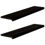vidaXL Treppenstufen 2 Stk Dunkelbraun 110x30x2 cm Massivholz Eiche 3283806_3