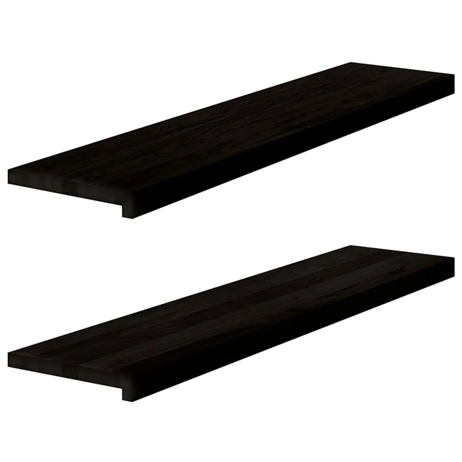vidaXL Treppenstufen 2 Stk Dunkelbraun 110x30x2 cm Massivholz Eiche 3283806_3