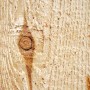 Detailaufnahme: T & J Zaunelement Lärche Jütland, Holzstruktur mit Ast, Sichtschutzzaun.