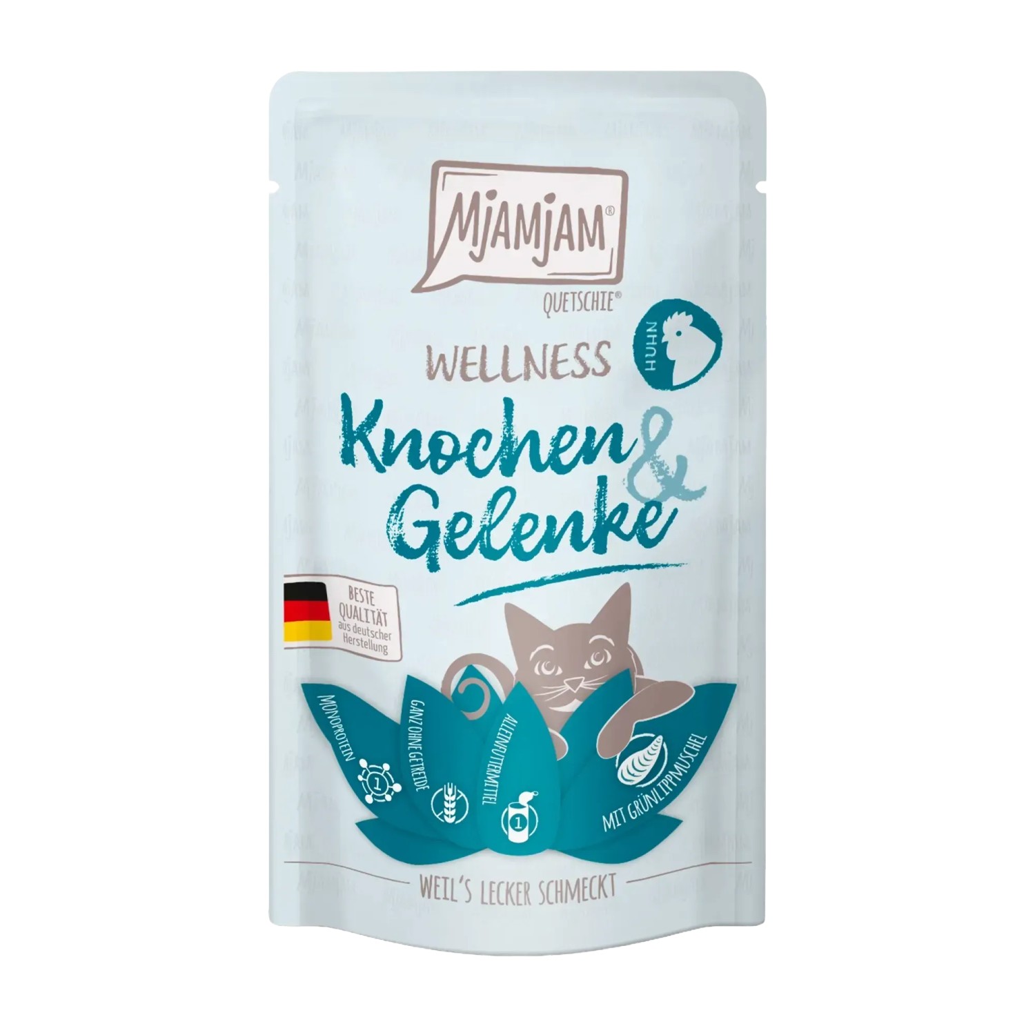 Mjamjam Katzen-Nassfutter Wellness Knochen & Gelenke Huhn 125 g
