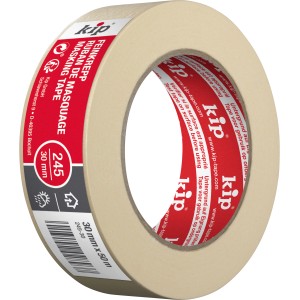 Rolle Kip 245 Feinkrepp Premium Plus, 30 mm breit, für saubere Abklebearbeiten.