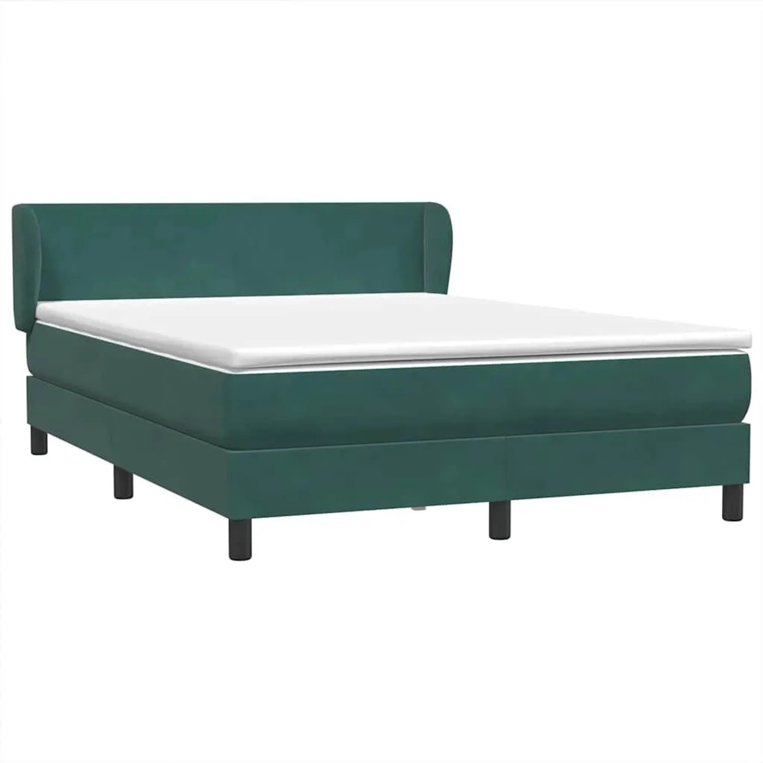 vidaXL Boxspringbett mit Matratze Dunkelgrün 160x220 cm Samt 3317406 günstig online kaufen