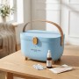 Relaxdays Medizinbox Kunststoff Blau mit Tragegriff 3-Fächer-Einsatz Entnehmbar 18 cm x 28 cm x 20 cm 0,6 kg_2
