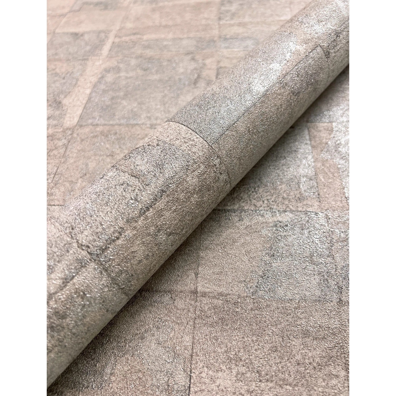 Newroom Vliestapete Madou Taupe Quadrate Modern FSC® günstig online kaufen