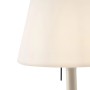 QAZQA Moderne Außenstehleuchte Beige mit Weißem Schirm IP44 Big Virginia_3